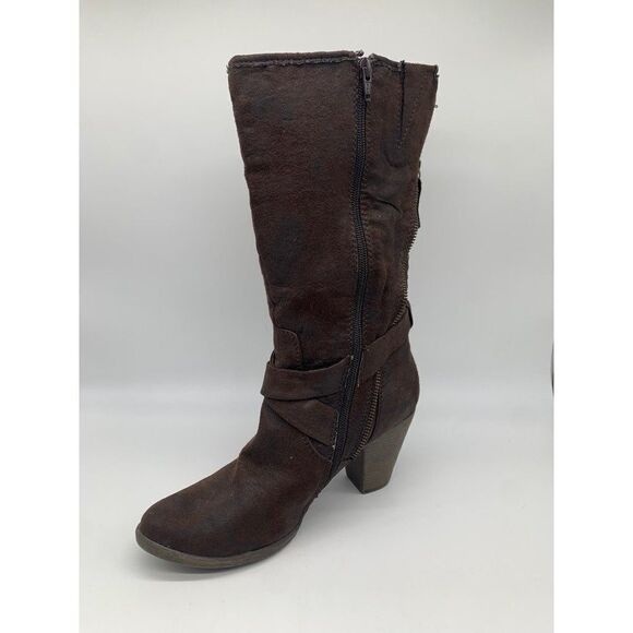 Worthington Brown Faux Suede Boot Size 9 - Picture 1 of 9